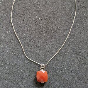 925 Sterling Silver Crystal Stone Necklace - BRAND NEW